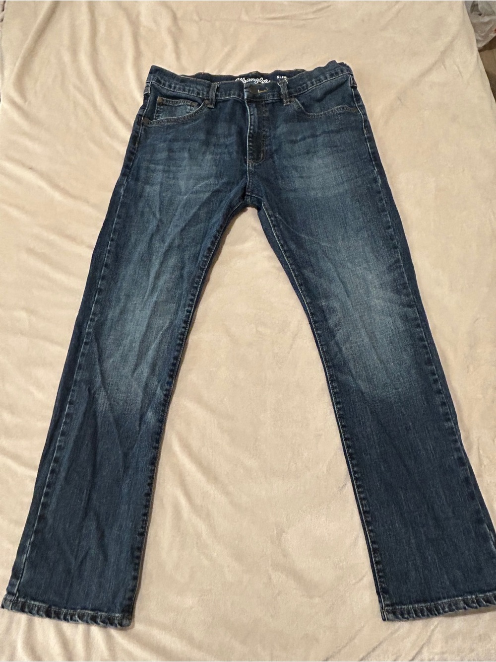 Wrangler Men's Blue Slim Straight Jeans
